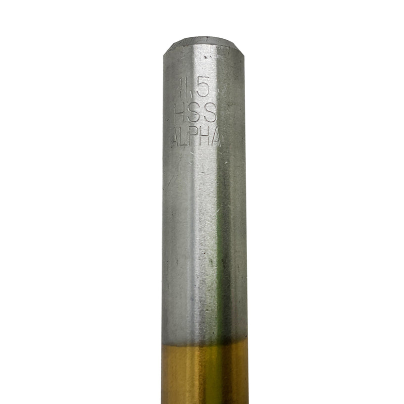 Alpha Jobber Drill Bit 11.5mm x 142mm Gold Series 9LM115