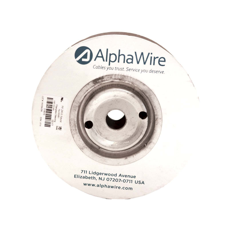 Alpha Wire Non-Heat Shrink Tubing and Sleeves Fiberglass 100ft PIF-240-½A
