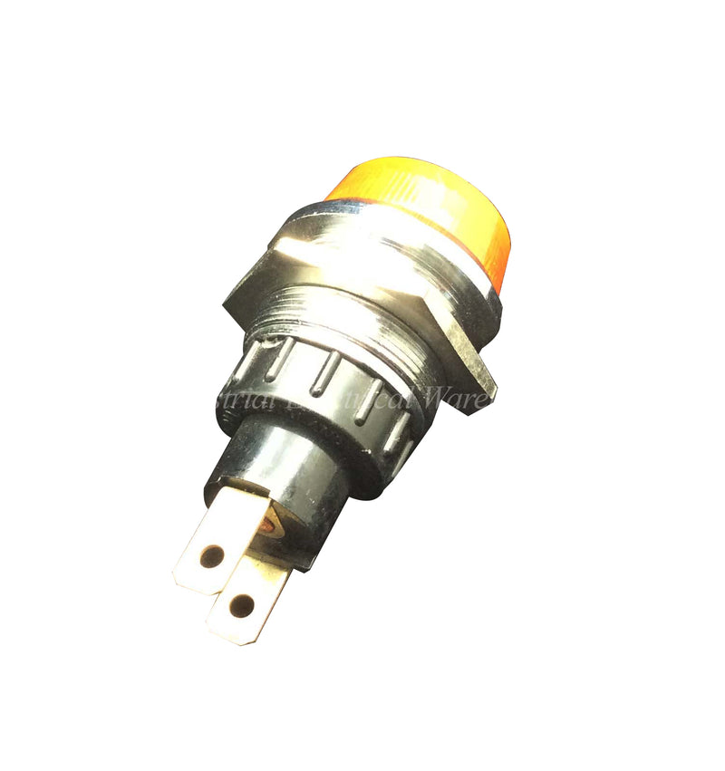 Arcolectric 12.7mm Panel Mount Indicator Bulb Holder Orange T0063AOFAB