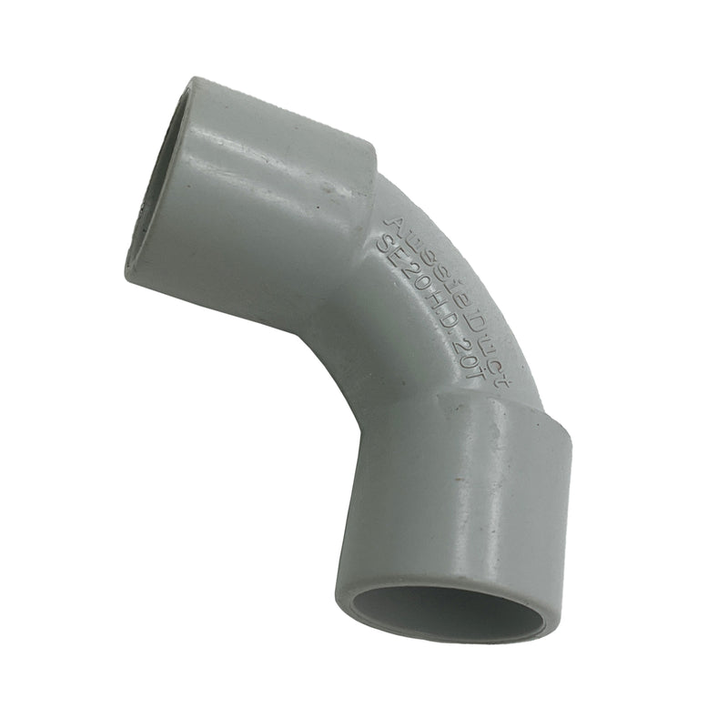 AussieDuct Elbow Fitting 20mm 20mm Grey SE20 H.D. 20T