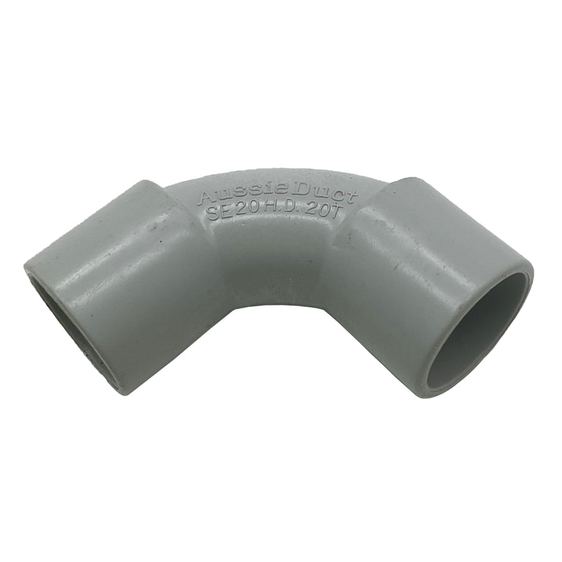 AussieDuct Elbow Fitting 20mm 20mm Grey SE20 H.D. 20T