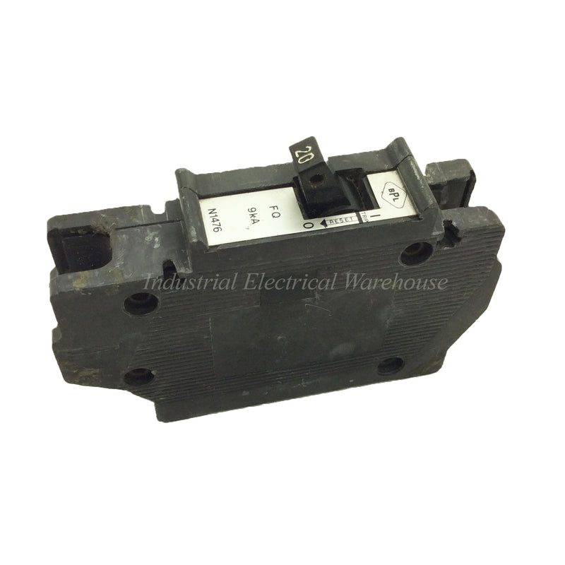 BPL Bovara Circuit Breaker FQ 1 Pole 9kA 250V @ 50Hz 20A