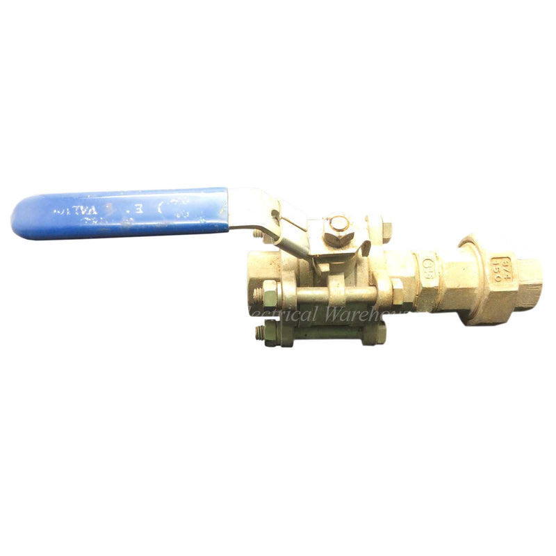 Ball Valve ON/OFF 316 Stainless Steel 1000 WOG ¾" 150 Blue