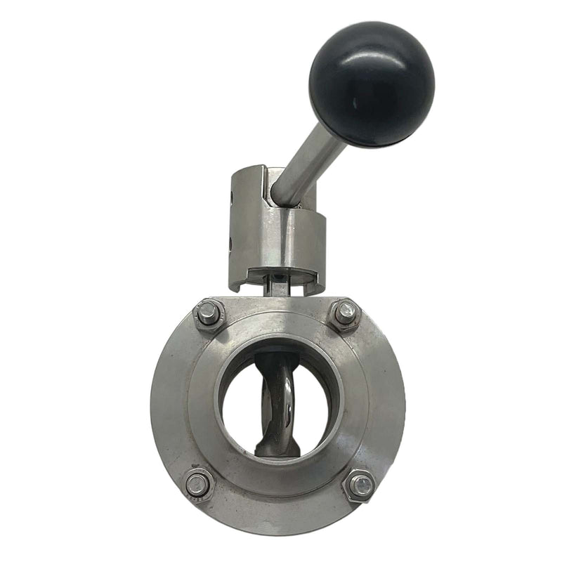 Sanitary Butterfly Ball Valve 316 Stainless Steel 4Position Handle ST-V1048 DN32