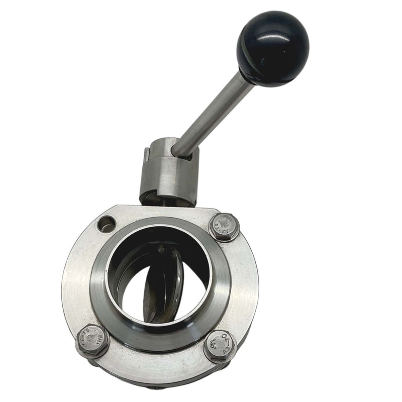 Ball Valve Sanitary Butterfly 316 Stainless Steel 4Position Handle ST-V1048 DN50