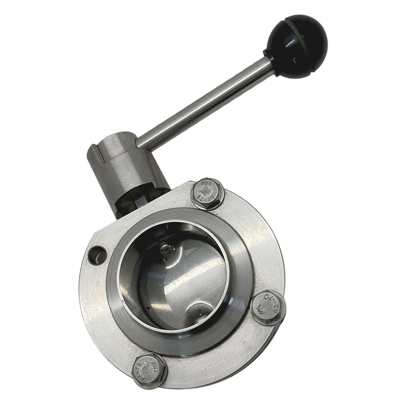 Ball Valve Sanitary Butterfly 316 Stainless Steel 4Position Handle ST-V1048 DN50