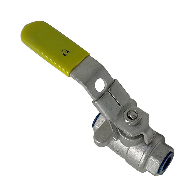 Ball Valve 316 Stainless Steel ¼” Yellow