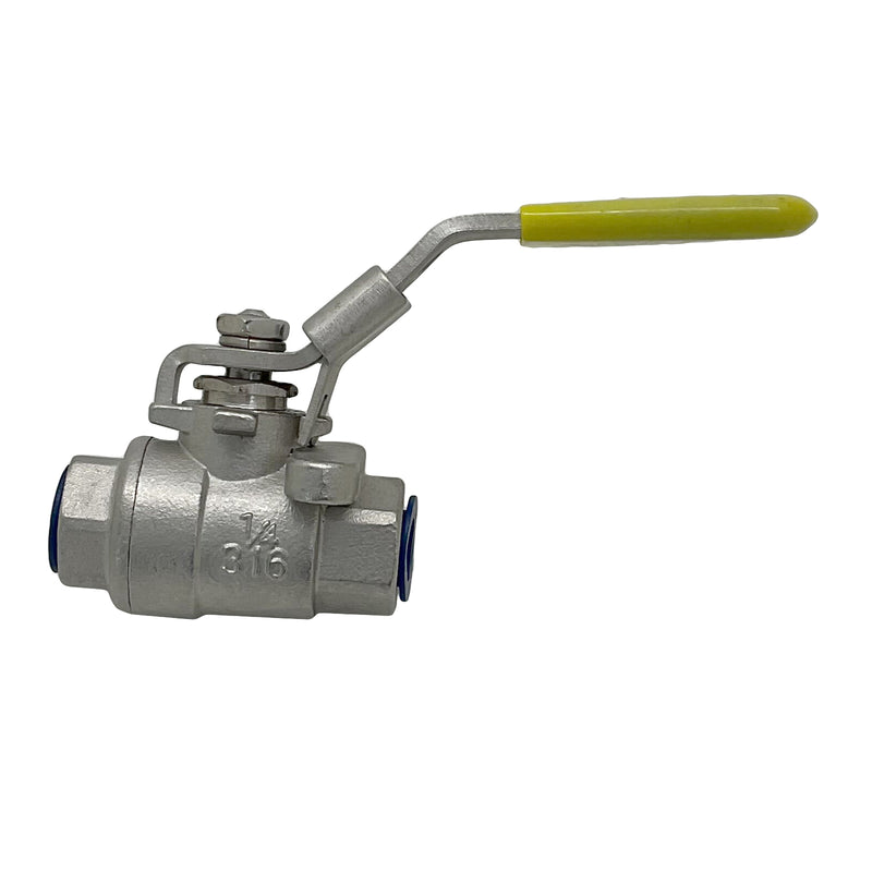 Ball Valve 316 Stainless Steel ¼” Yellow