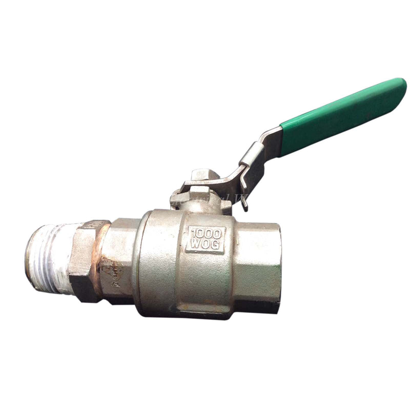 Ball Valve ON/OFF 316 Stainless Steel 1000 WOG 1" Green