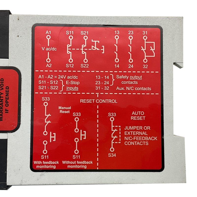 Banner Engineering Emergency Stop Safety Relay Module 2NO-1NC 7A 24V ES-FA-11AA