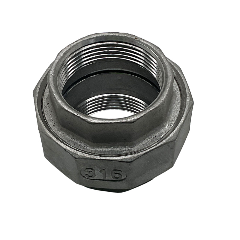 Threaded Barrel Union BSP 316 Stainless Steel 1/4"