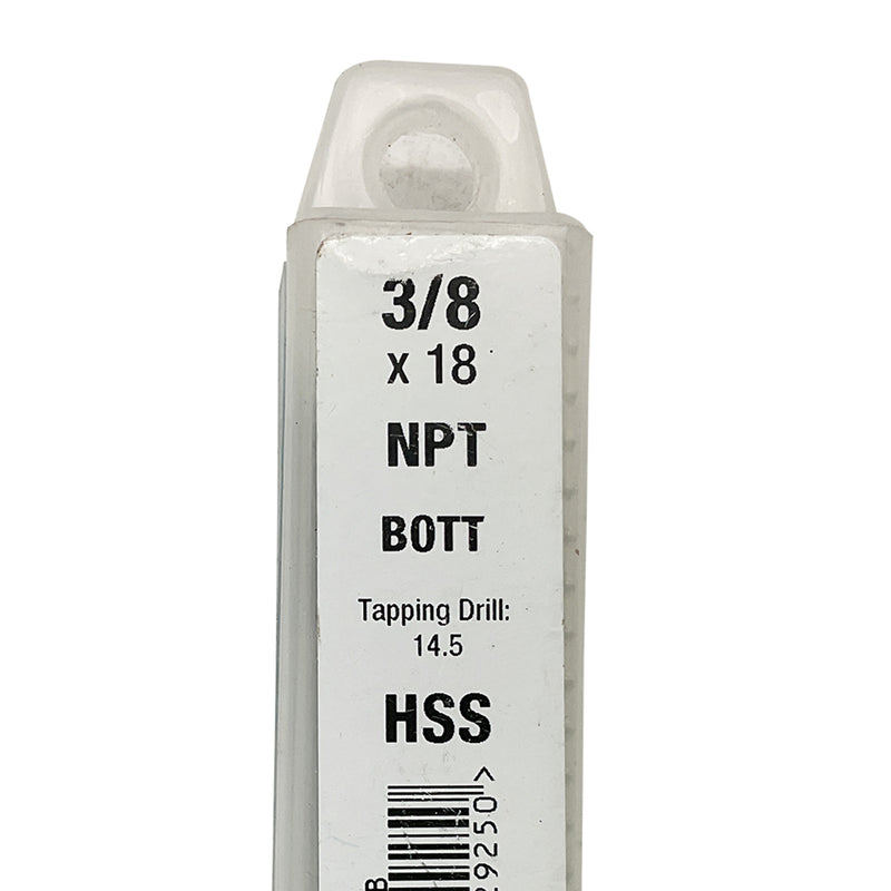 Bordo NPT Bottoming HSS Tap Drill 3/8" x 18 3052-3/8B