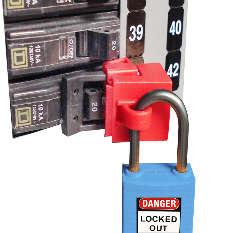 Brady Clamp-On Breaker Lockout Single Pole 277V Red 65396