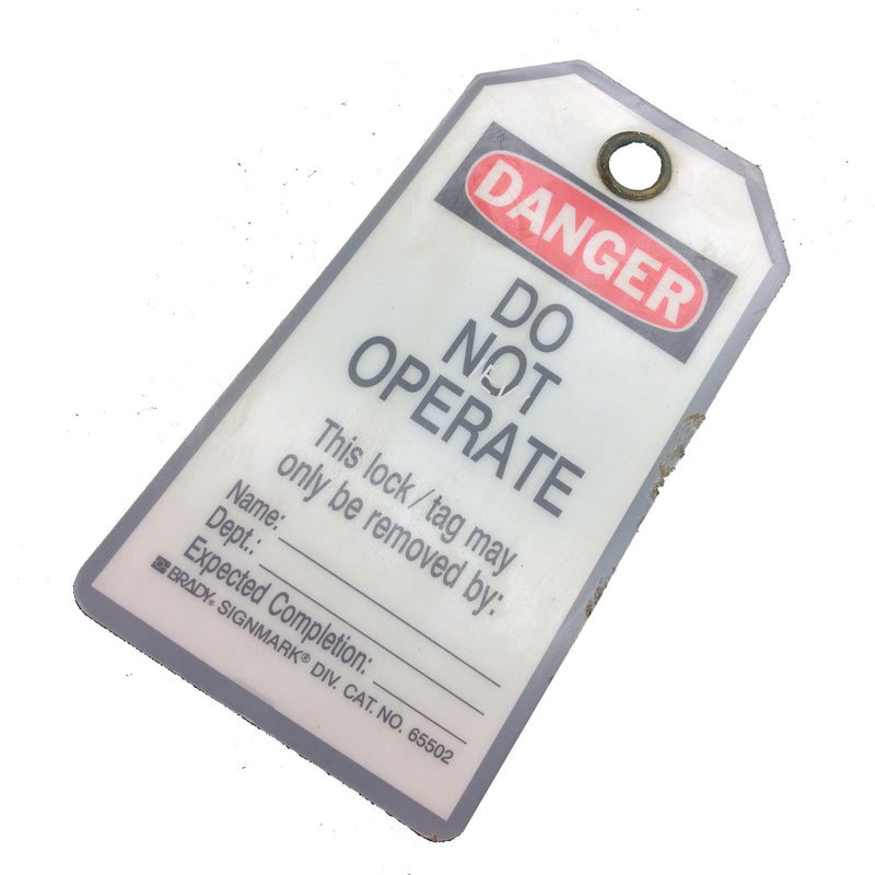 Brady Lockout Tag "DANGER DO NOT OPERATE" 5.75"x3" Black on Red 65502