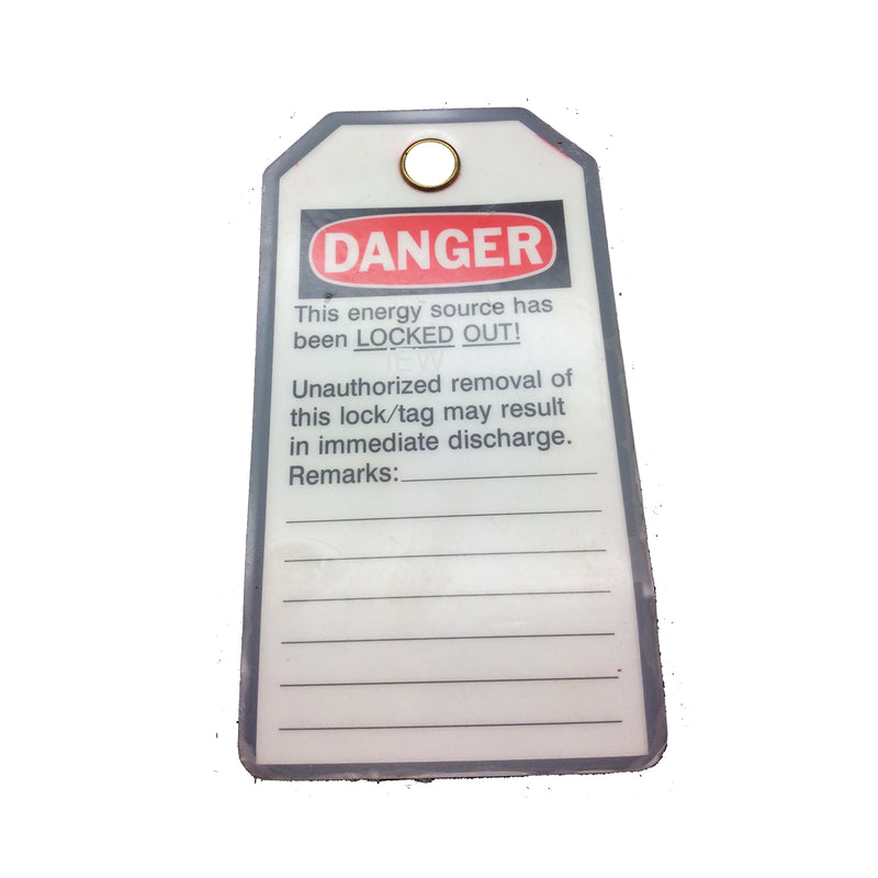 Brady Lockout Tag "DANGER DO NOT OPERATE" 5.75"x3" Black on Red 65520