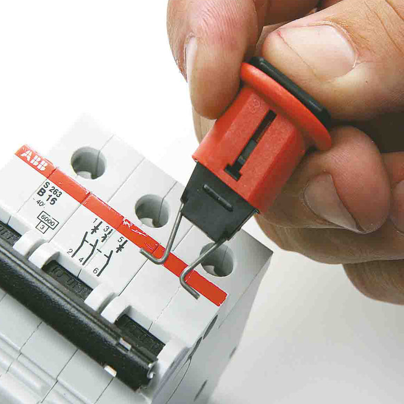 Brady Miniature Circuit Breaker Lockouts Diameter 0.28" Red 90844