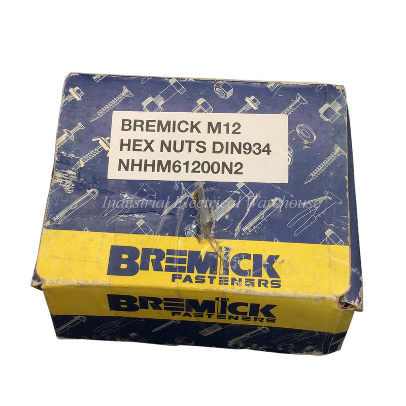 Bremick 316 Stainless Steel Hexagon Nut M12 NHHM61200N2 Qty 100