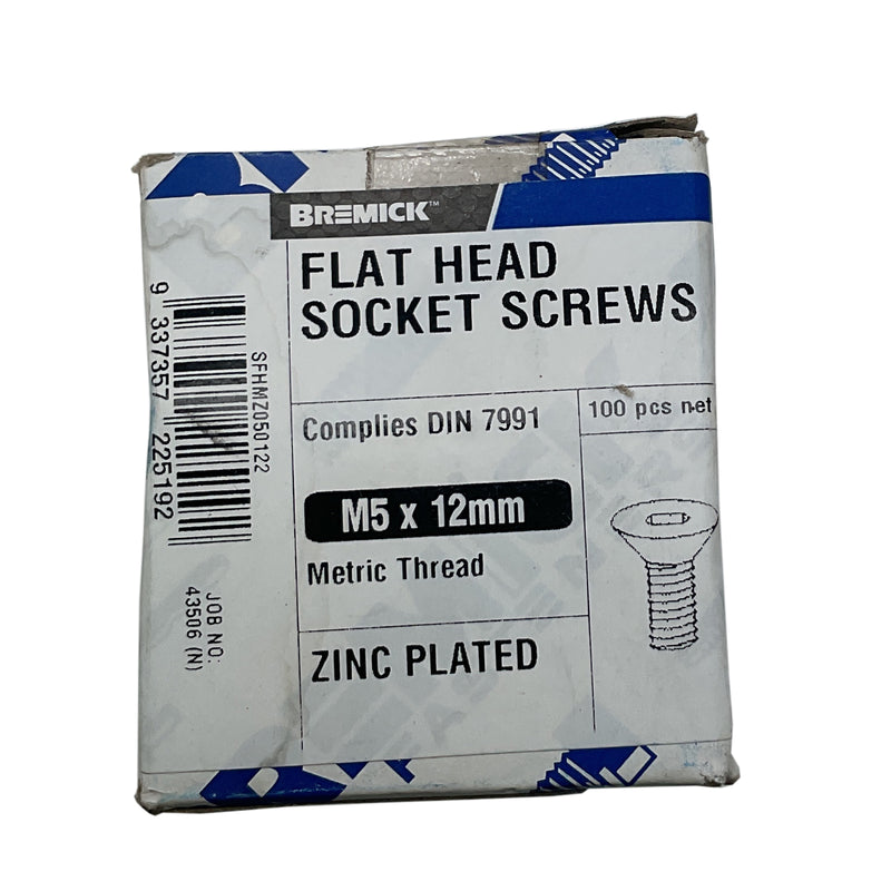 Bremick Flat Head Socket Screws M5 x 12mm SFHMZ050122