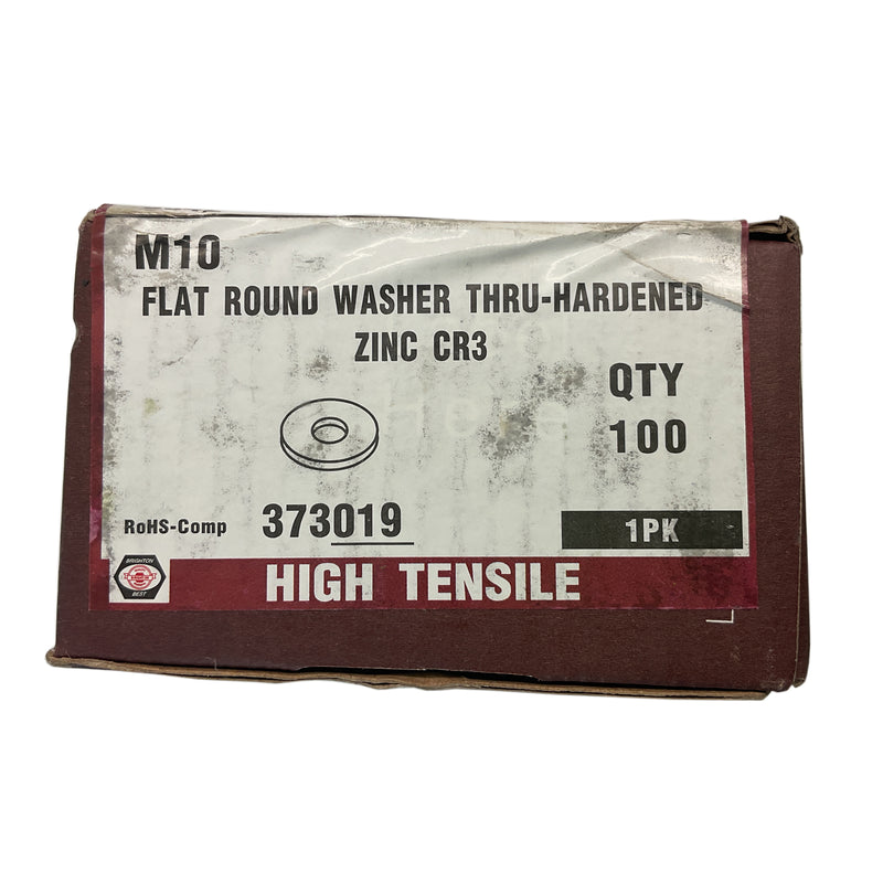 Brighton-Best Flat Round Washer M10 Zinc Plated 373019 Box of 100