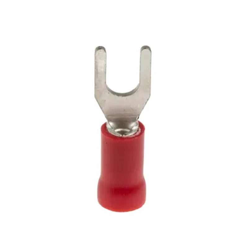 CABAC Terminal Fork Forked Spade 6mm 415V Red FS1.25-6 50pcs