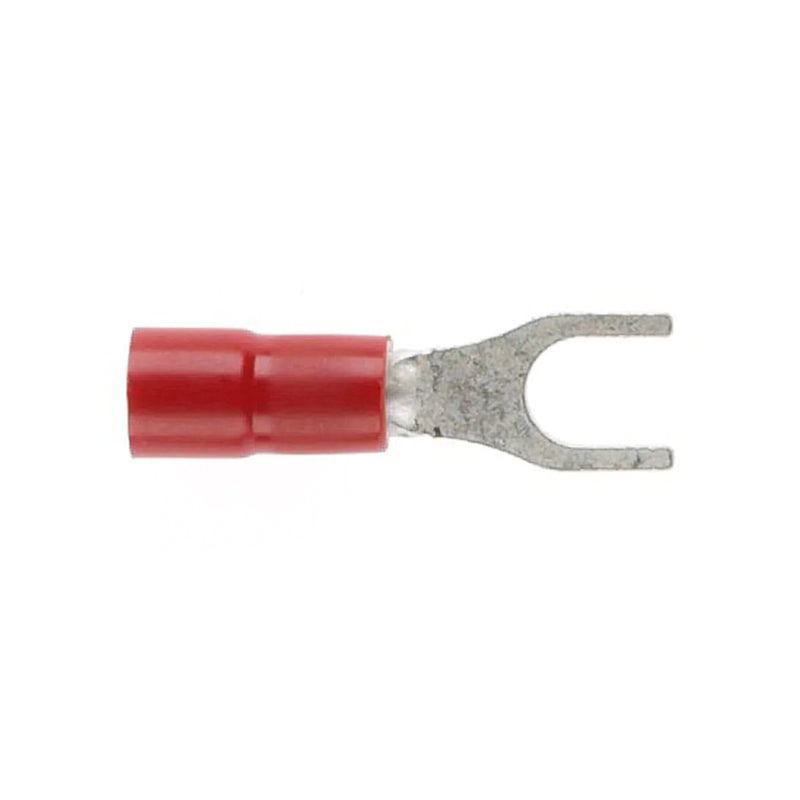 CABAC Terminal Fork Forked Spade 6mm 415V Red FS1.25-6 50pcs