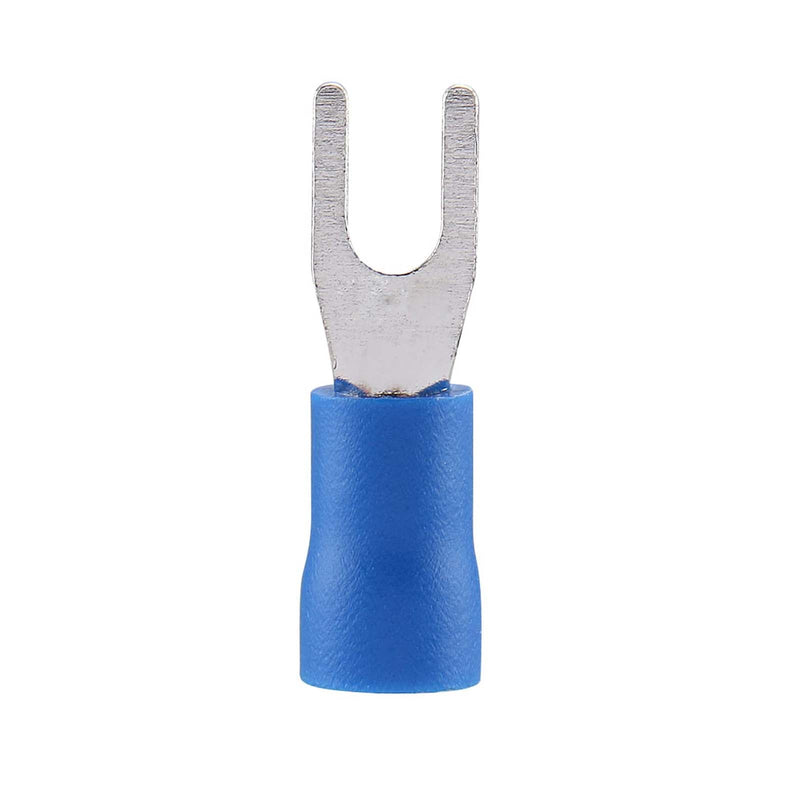 CABAC Terminal Fork Forked Spade 3mm Blue FS2-3 100pcs