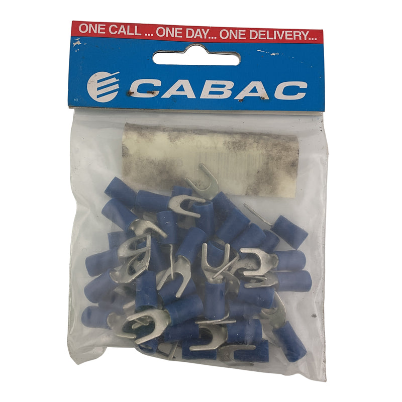 CABAC Terminal Fork 75°C Copper 5mm Blue FS2-5DG