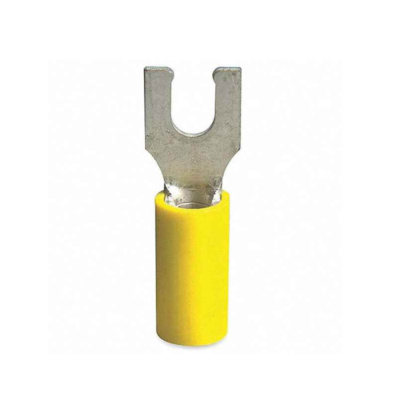 CABAC Terminal Fork Forked Spade 3mm 415V Yellow FS5.5-3 50pcs