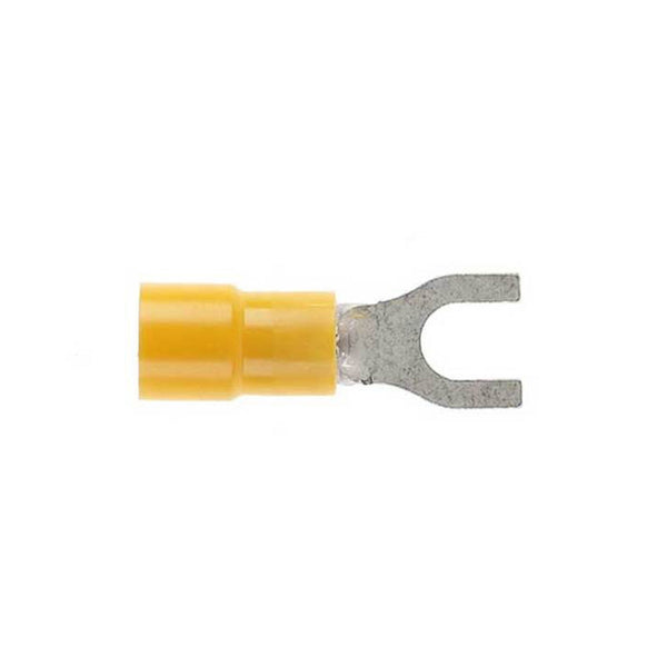 CABAC Terminal Fork Forked Spade 3mm 415V Yellow FS5.5-3 50pcs