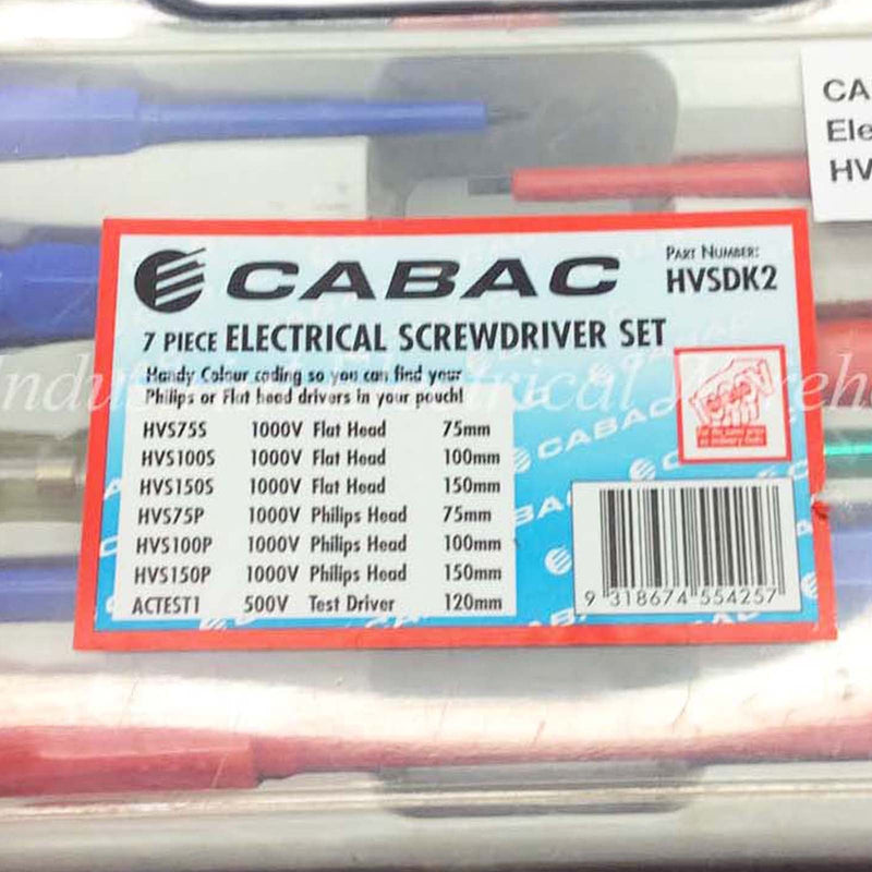 CABAC Electrical Screwdriver Set 7 Pieces HVSDK2