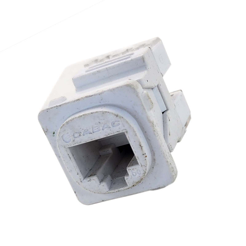 CABAC Jack Shuttered Cat6 RJ45 K/110 Clipsal Style White J6/10