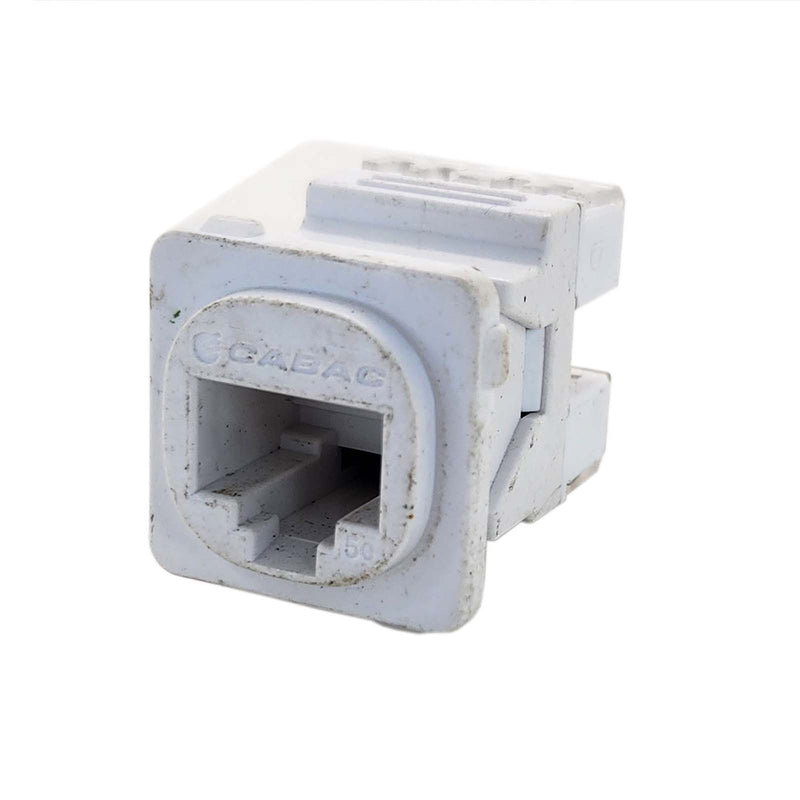 CABAC Jack Shuttered Cat6 RJ45 K/110 Clipsal Style White J6/10