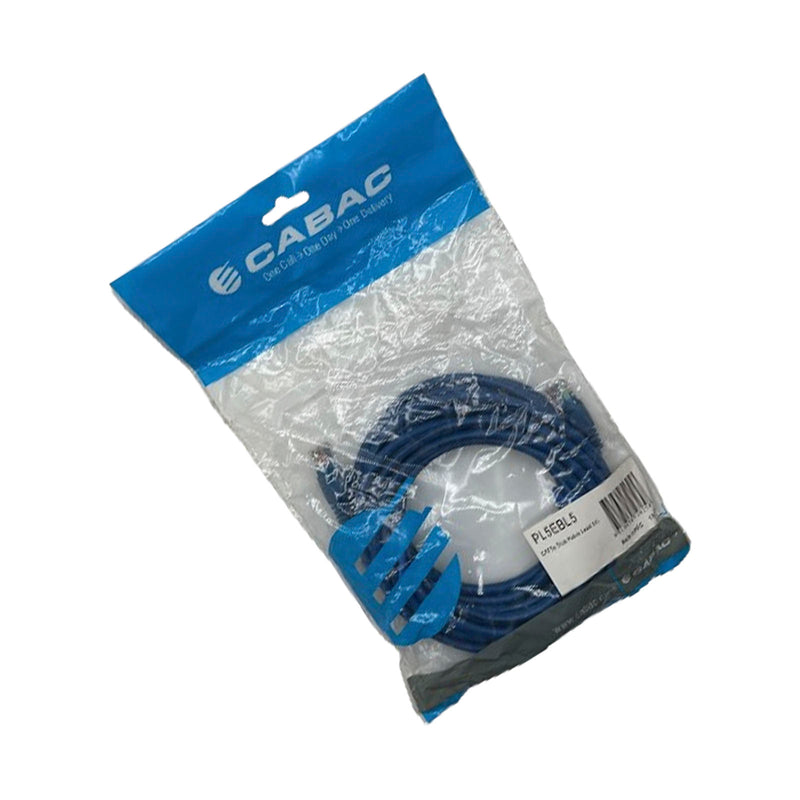 CABAC RJ45 Cat5e Blue Patch Lead 5 Meters PL5EBL5A