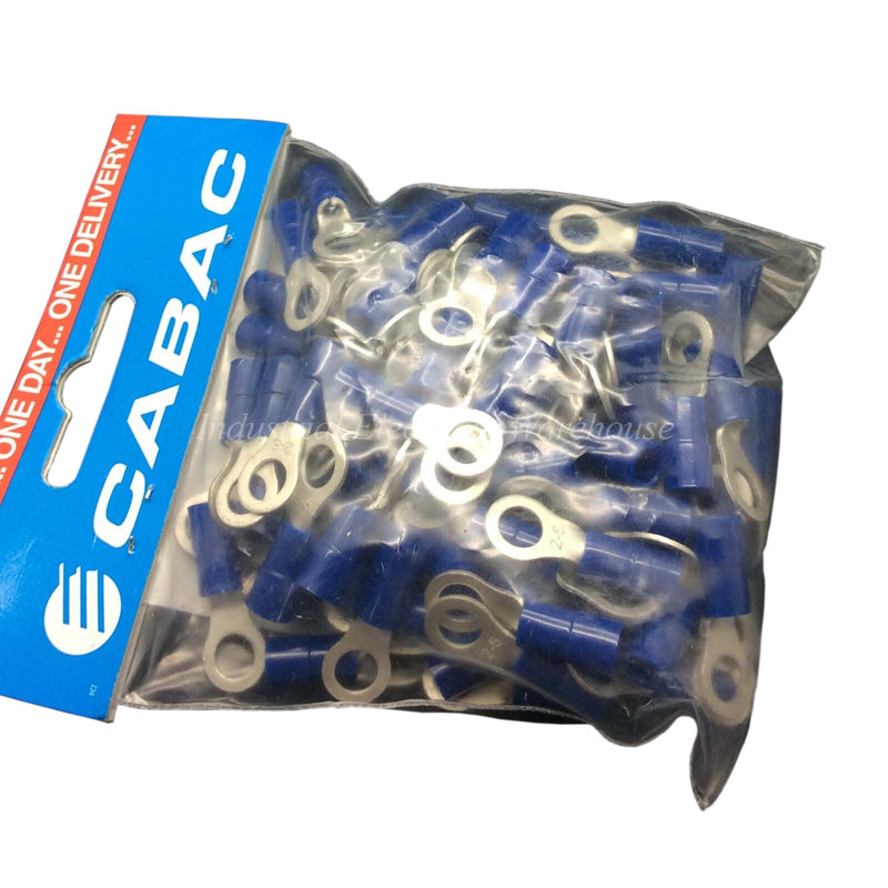 CABAC Terminal Ring Double Grip 1 to 2.6 mm² Blue RT2-3DG 100pcs