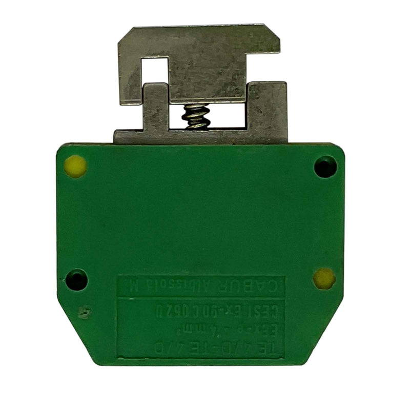 Cabur Terminal Block Din Rail 4mm² Yellow/Green TE.4/D