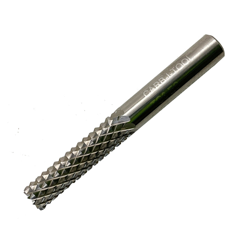 Carbitool Shank Solid Carbide Straight Fibreglass Bit Diamond Cut 6.35mm TG 8E/C