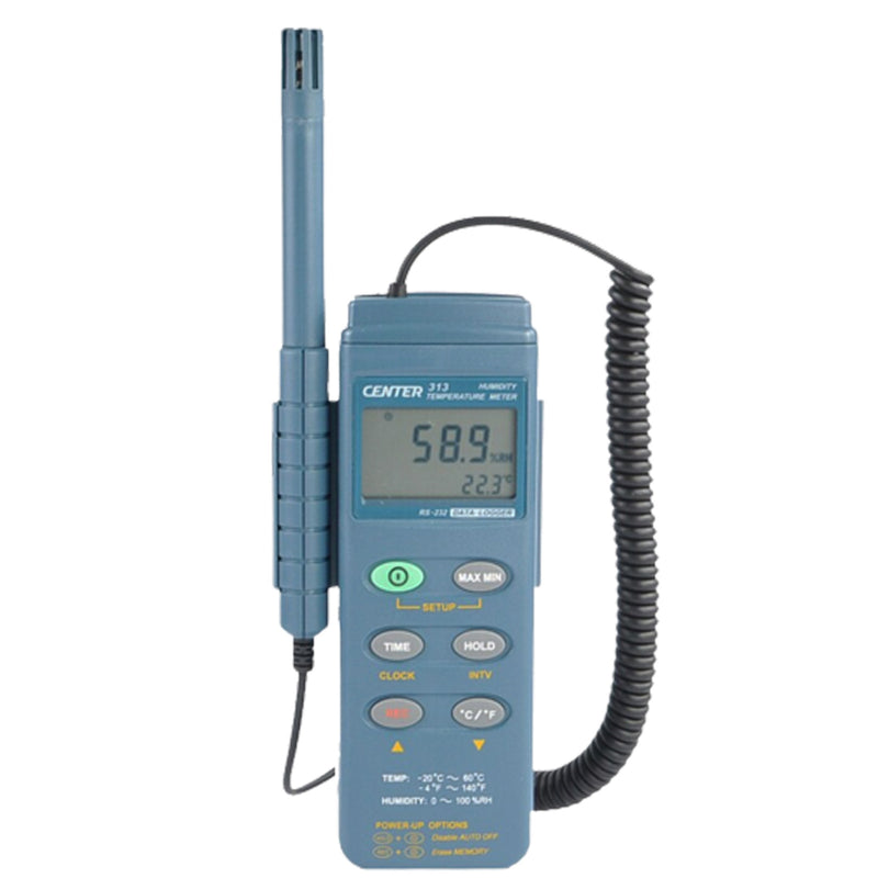 Center Temperature & Humidity Meter 313 & RS-232 Data Logger