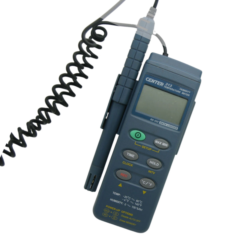 Center Temperature & Humidity Meter 313 & RS-232 Data Logger
