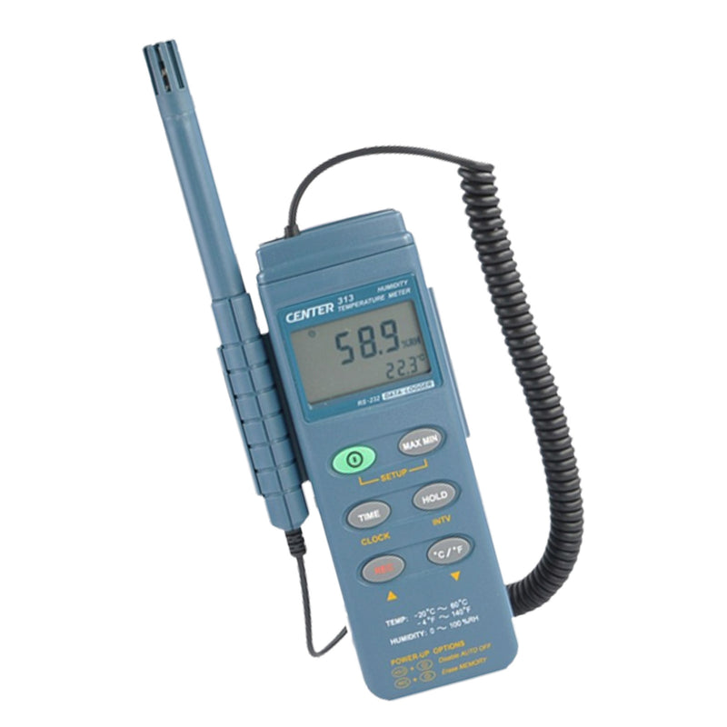 Center Temperature & Humidity Meter 313 & RS-232 Data Logger