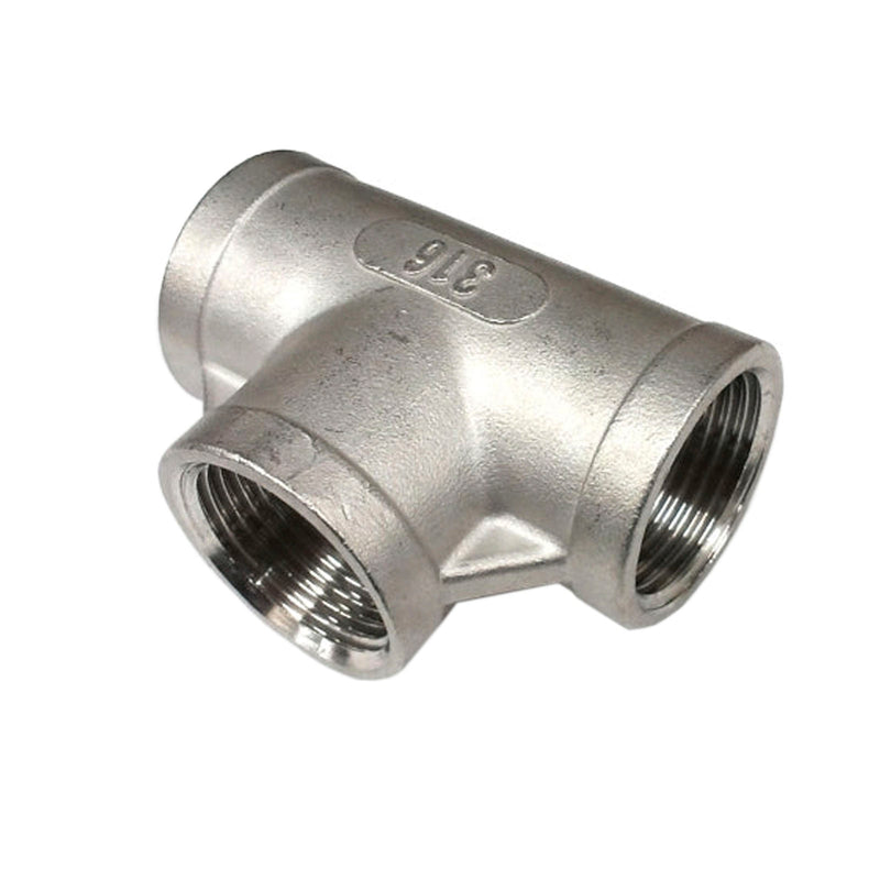 Circular Threaded Tee Female ½” 150lbs 316 Stainless Steel