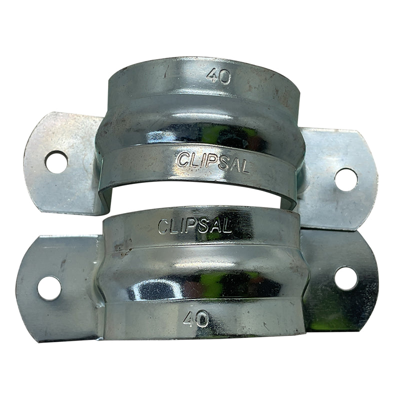 Clipsal Conduit Saddle Metal Zinc Plated 40mm 175GM