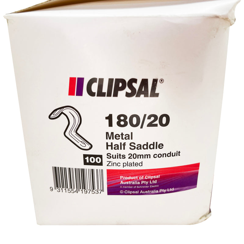 Clipsal Conduit Saddles 20mm Half Zinc Plated 180/20