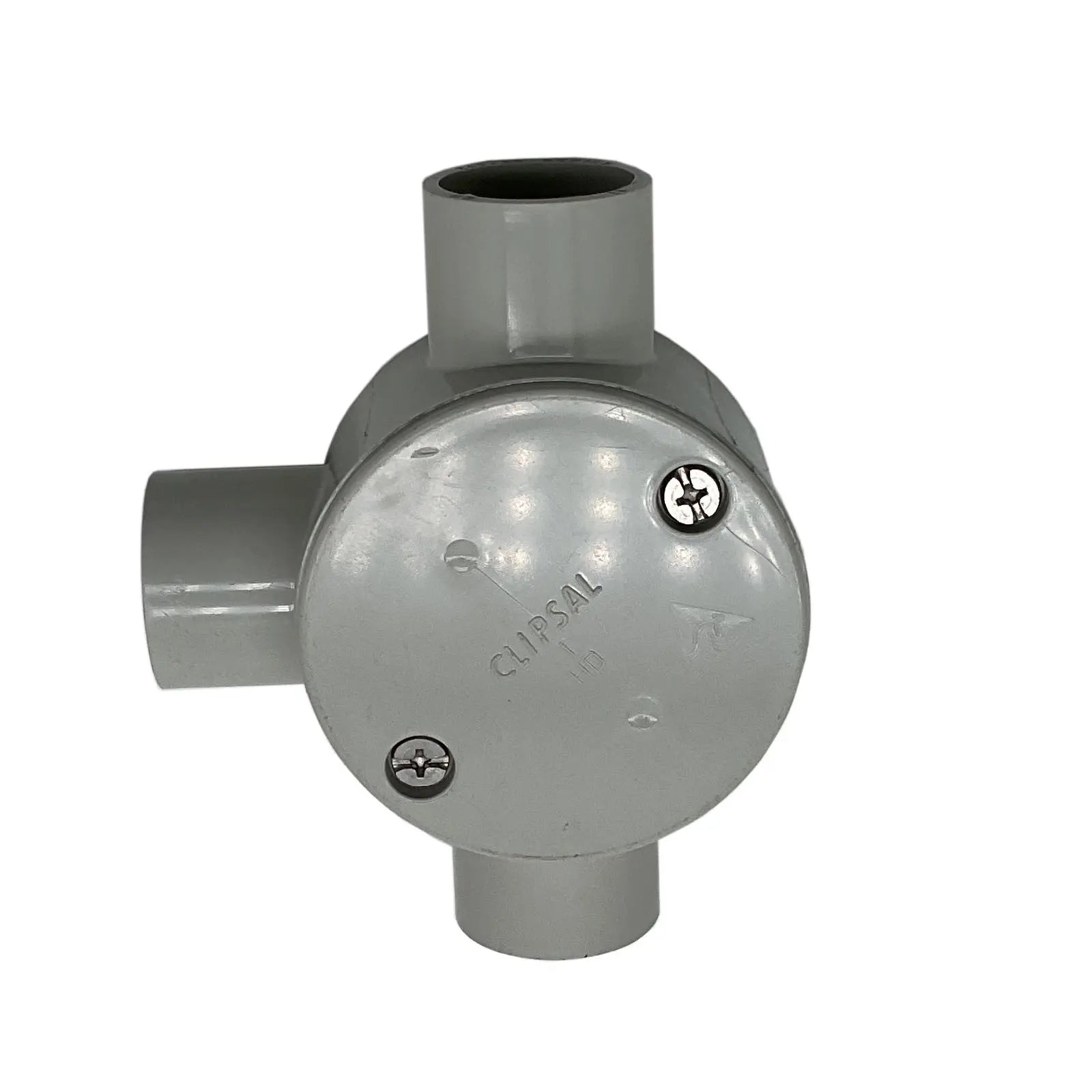 Clipsal Conduit Round Junction Box 3 Way 25mm Gray 240/25/3 | Act Now!