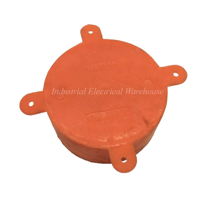 Clipsal Disposable Lid With Lugs Orange 240TL