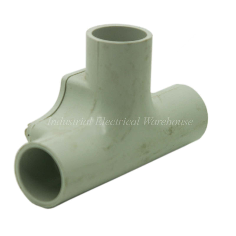 Clipsal Conduit Inspection Tee Solid Plain 25mm PVC Gray 246/25