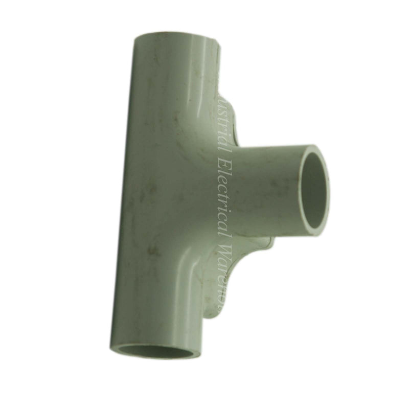 Clipsal Conduit Inspection Tee Solid Plain 25mm PVC Gray 246/25