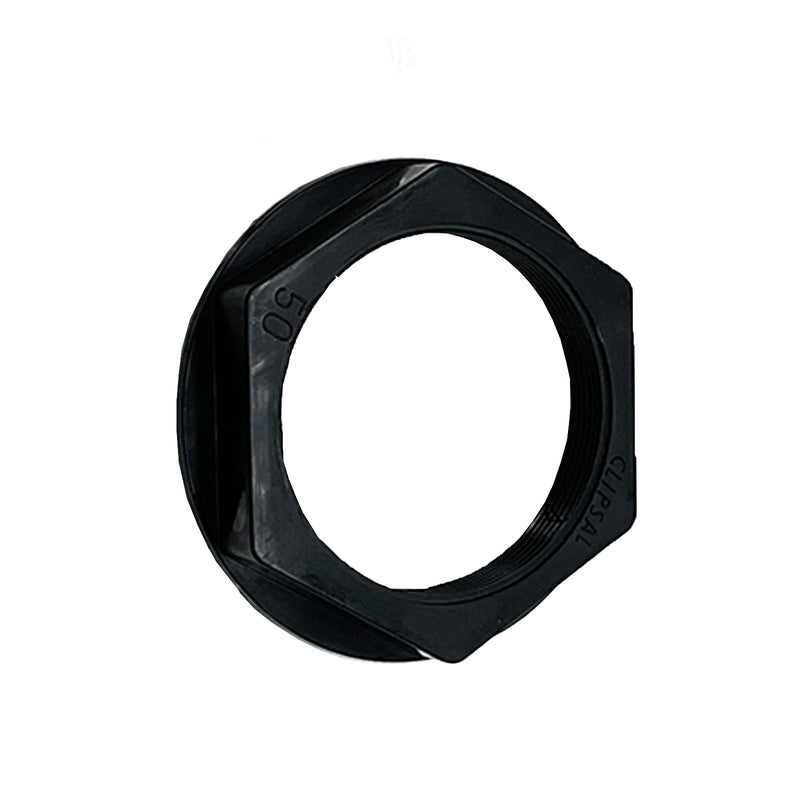 Clipsal Conduit Hexagonal Lock Nut 50mm Nylon Black 259/50