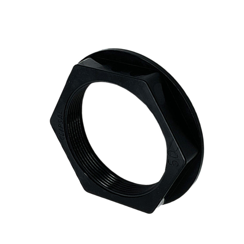 Clipsal Conduit Hexagonal Lock Nut 50mm Nylon Black 259/50