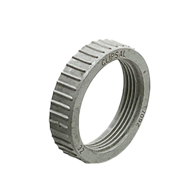 Clipsal Screwed Lock Ring Rigid PVC 32mm Thread Gray 260/32 Set of 50