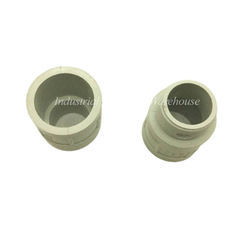 Clipsal Conduit Adaptor PVC 25mm Plain to Screwed Male Gray 263/25